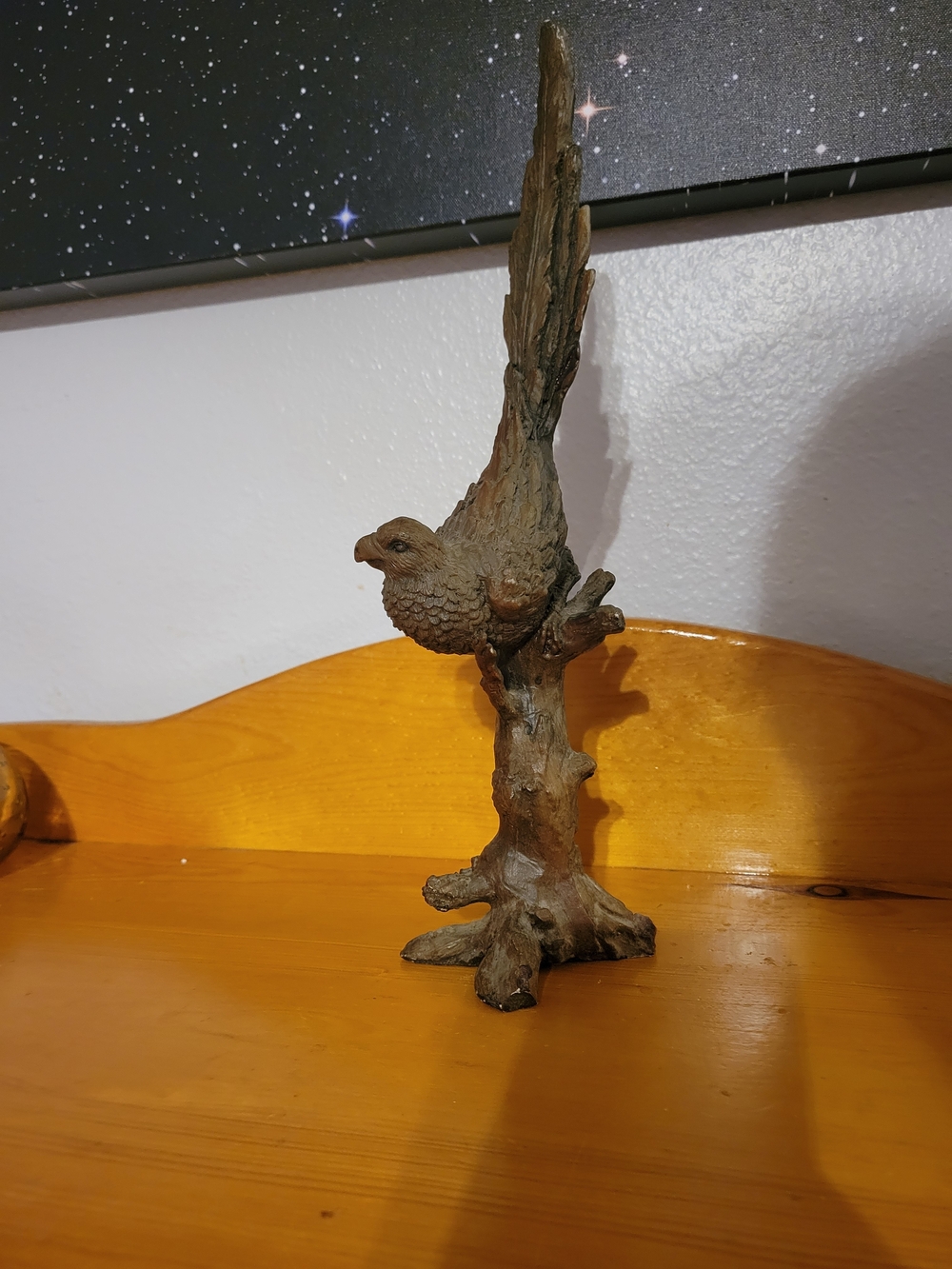 Decorative Bird Figurine on Branch